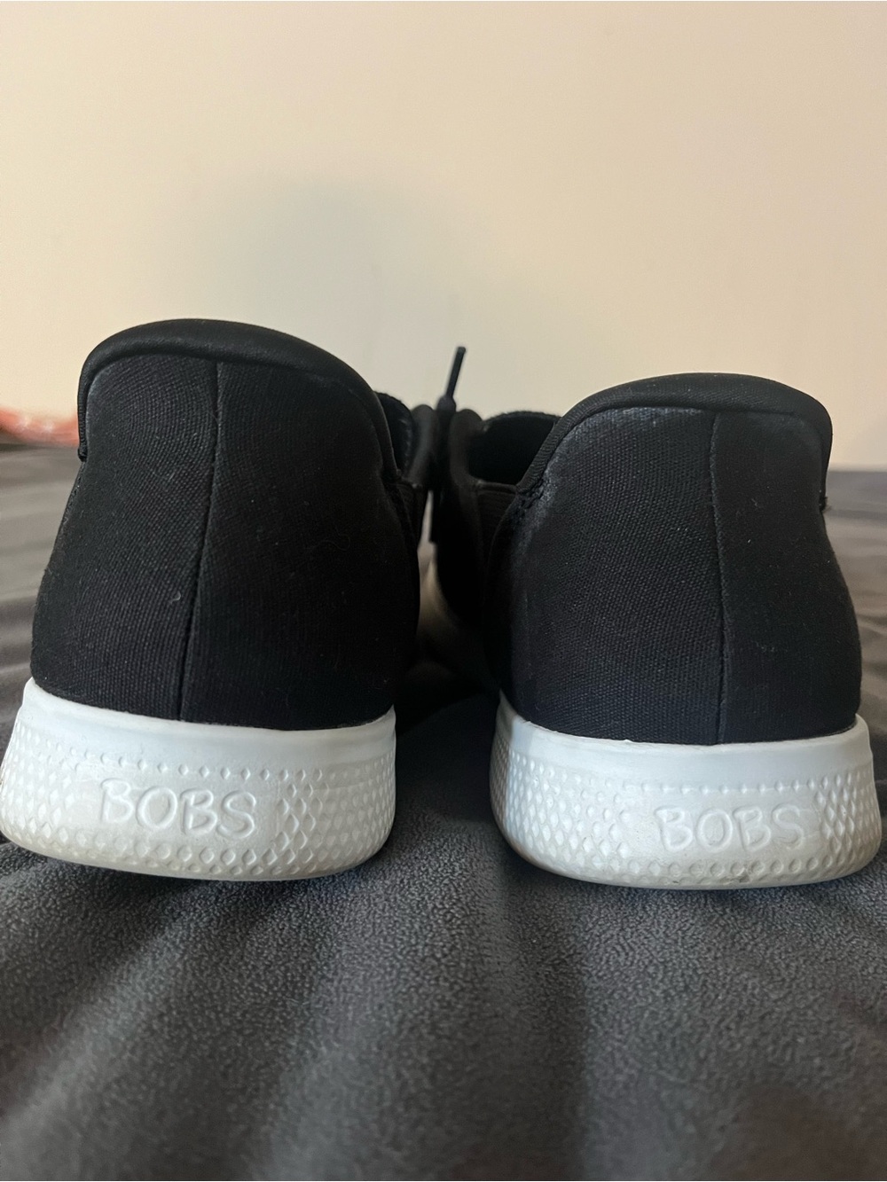 Skechers Black Canvas Sneakers with White Sole - Picture 4 of 7
